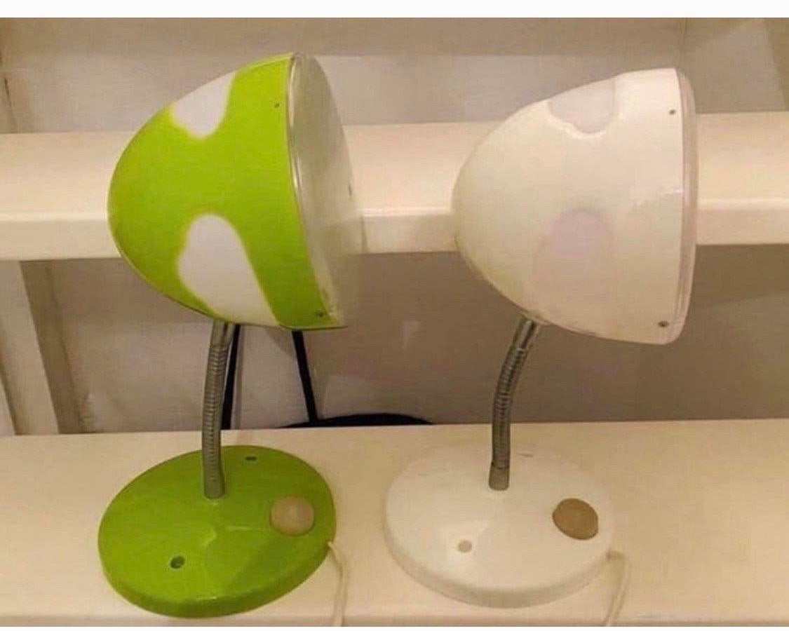 2  X IKEA SKOJIG wolkenlampen - Groen & Wit, Gebruikt, Vintage, Meerkleurig, Kinderlamp