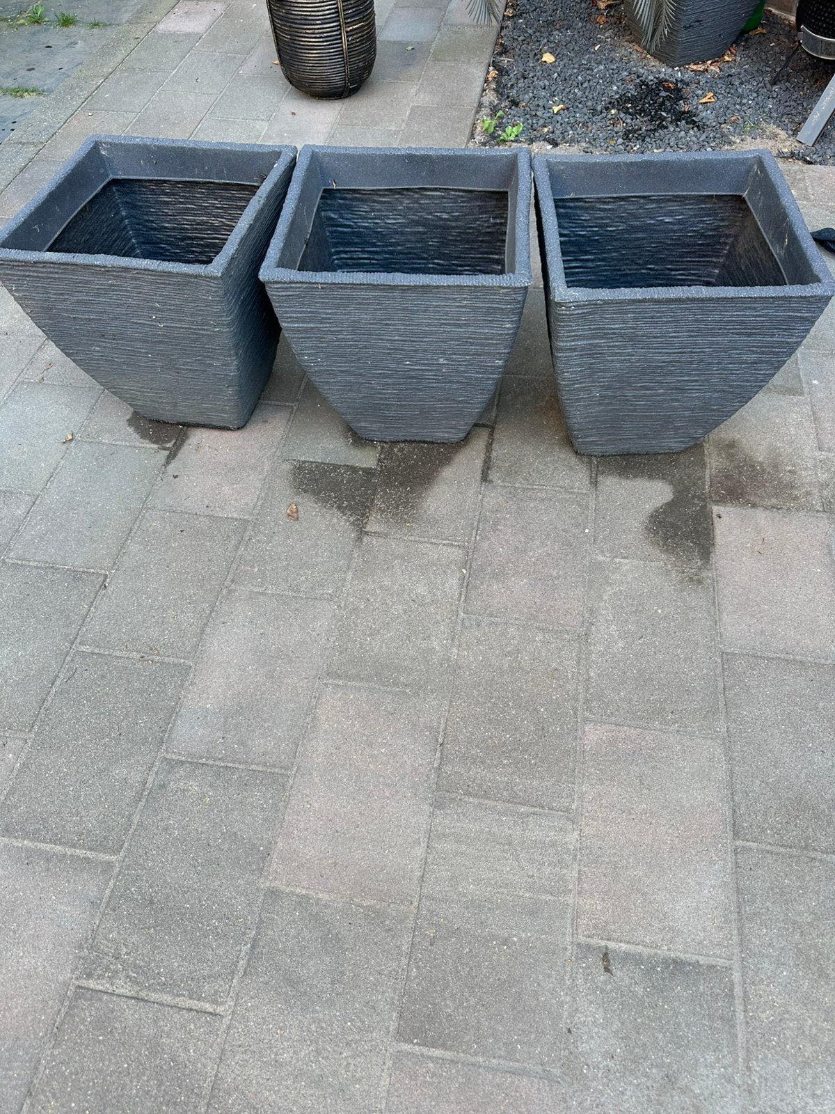 Bloembakken antraciet, Ophalen, Kunststof, Minder dan 30 cm, Rond