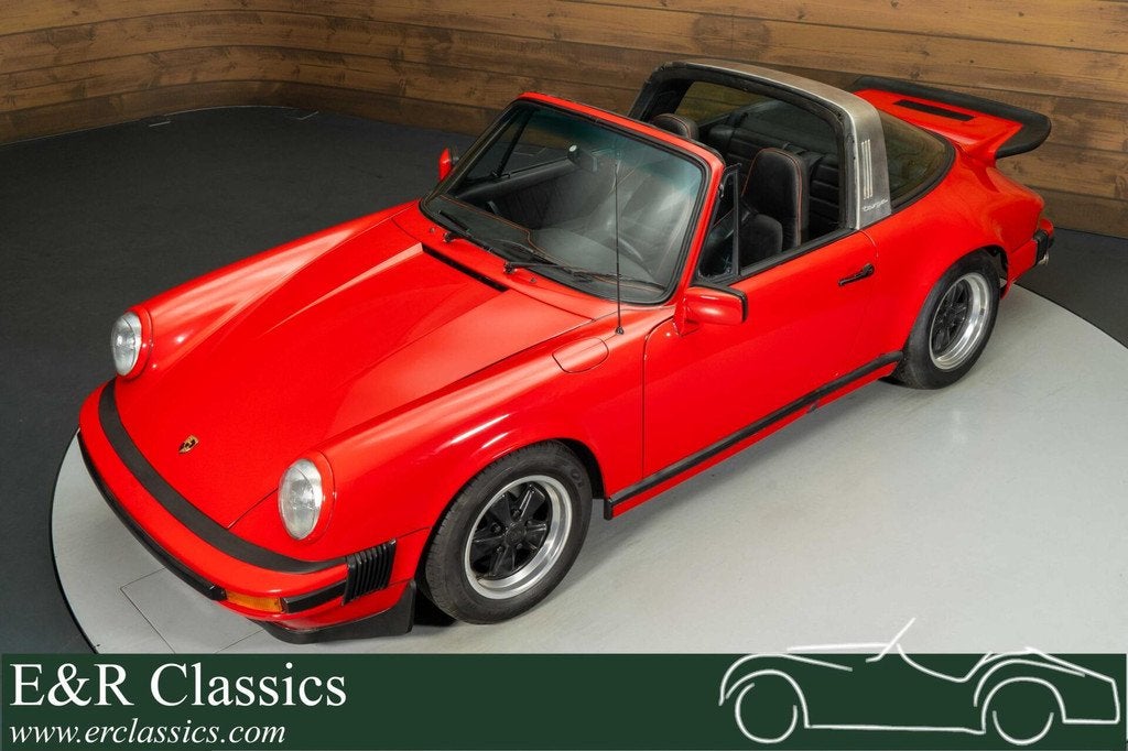 Porsche 911 Targa | 1974, Auto's, Achterwielaandrijving, Zwart, Cabriolet, Leder