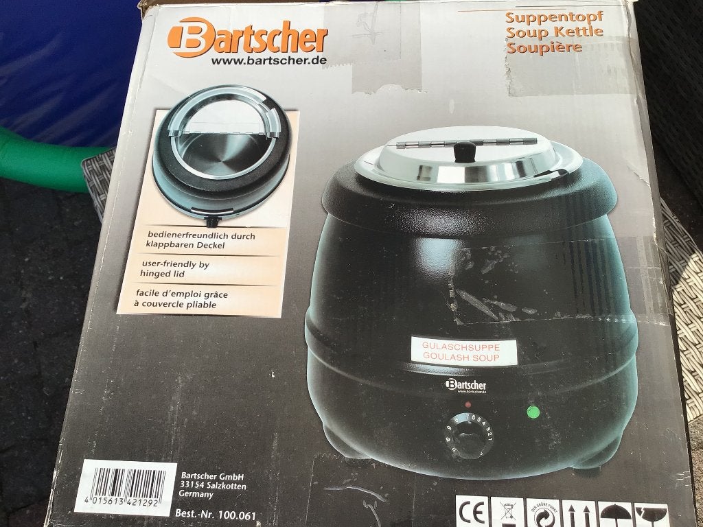 Soepketel originele Bartscher uit de. 10 liter, Overige typen, Nieuw, Ophalen of Verzenden, Zwart