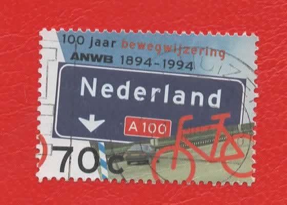 Sport - Fietsen - Nederland - 100 jr. A.N.W.B. (jr.'94) geb, Verzenden, Gestempeld, Sport