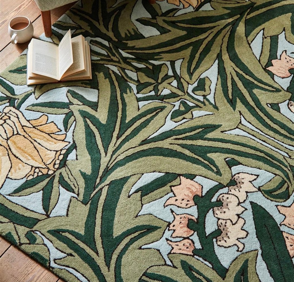 Brink en Campman tapijt Morris & Co Bluebell Leavy 250 x350, Ophalen, Nieuw, Rechthoekig, 200 cm of meer