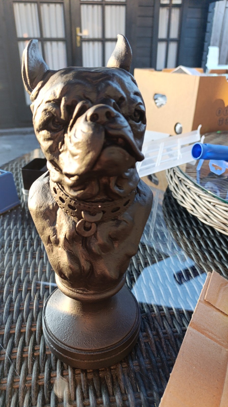 Hondenbuste van polystyreen, 32 cm hoog, Buste, Kunststof, Ophalen of Verzenden, Zoogdier