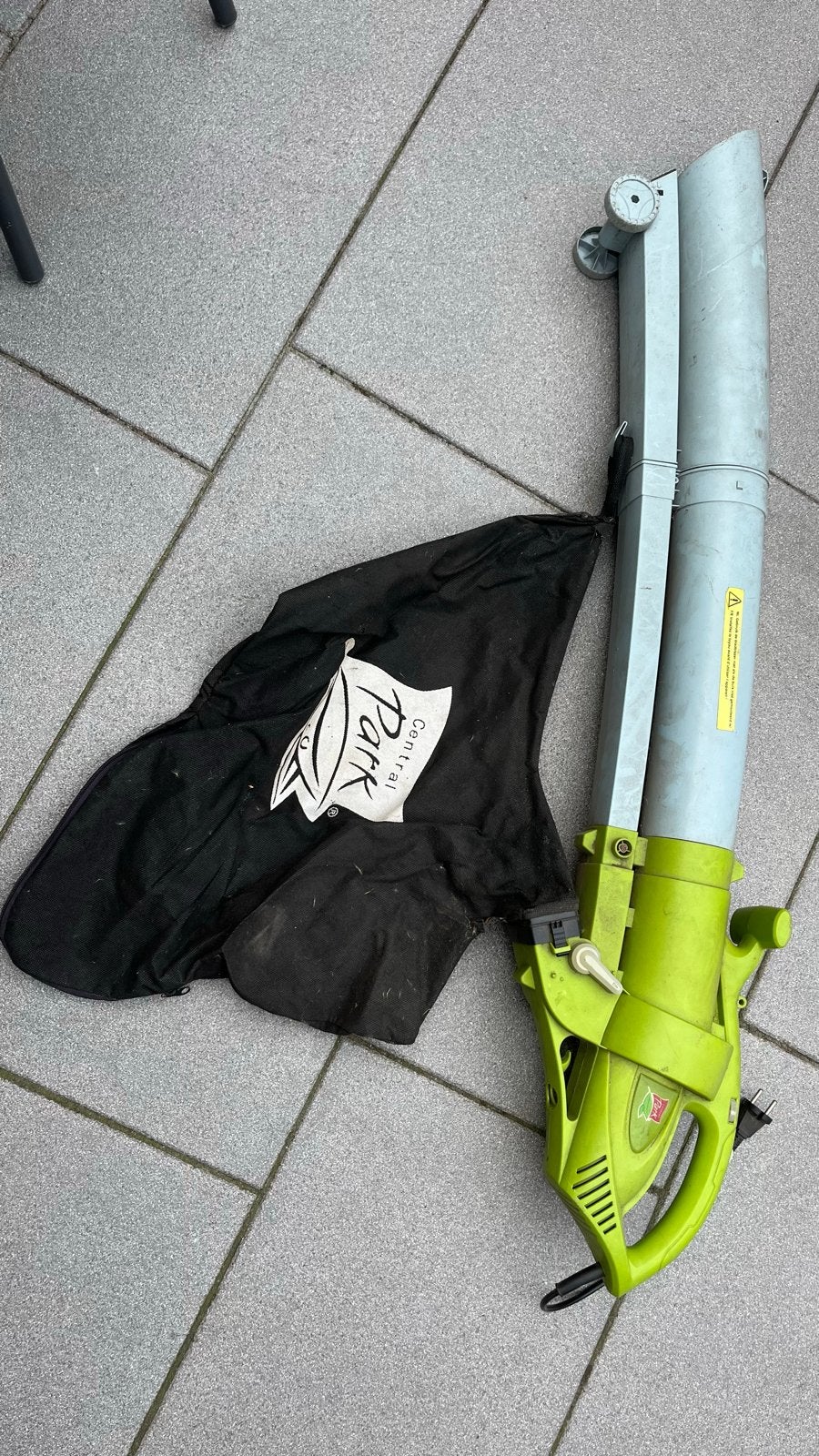 Park Central bladblazer/bladzuiger met versnipperfunctie, Tuin en Terras, Bladblazers, Ophalen, Gebruikt, Handgedragen, Met opvangzak