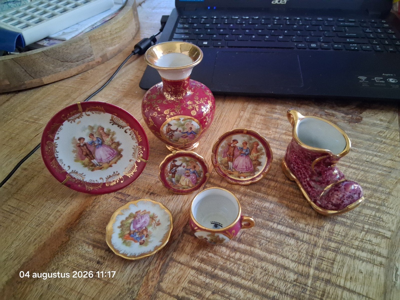 7 limoges porcelijn, Ophalen
