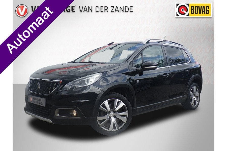 Peugeot 2008 1.2 AUT Crossway Kompas, Panodak, Camera, Trekh, Auto's, Gebruikt, Zwart, 1199 cc, 1165 kg
