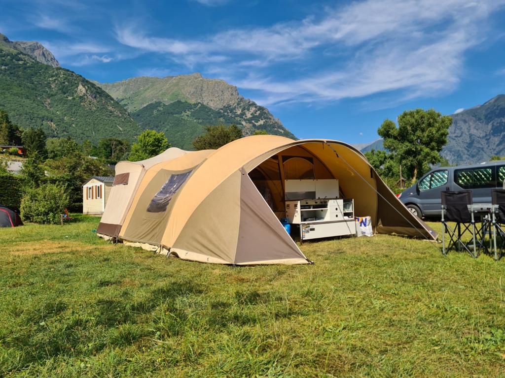 Cabanon Neptune/Mercure Deluxe vouwwagen met bermkeuken, Ophalen, Beige, Cabanon, Aanwezig