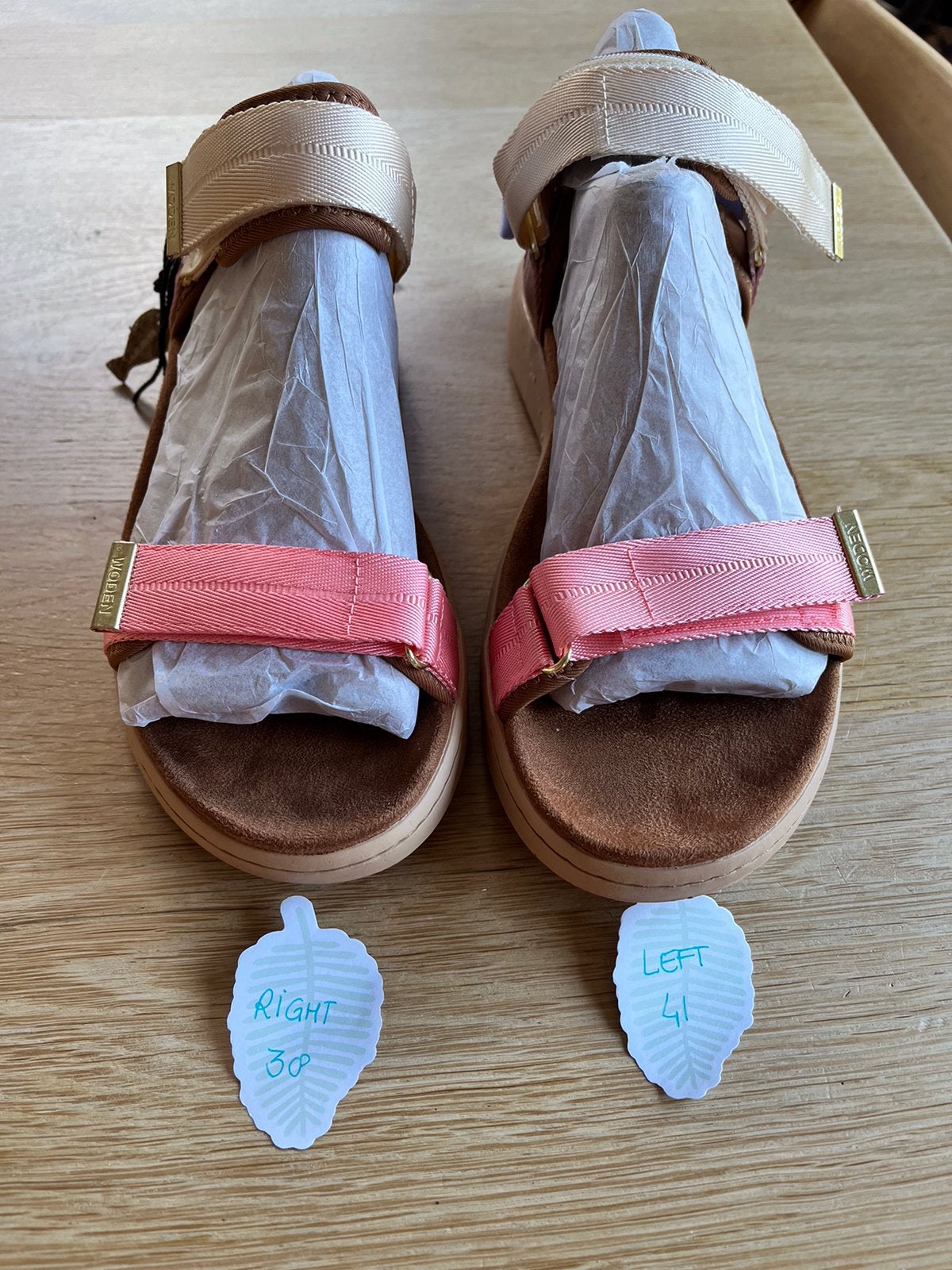 WODEN Butter Multi sandalen onpaar EU maat L41 & R38, Ophalen of Verzenden, Nieuw, Overige kleuren, Sandalen of Muiltjes