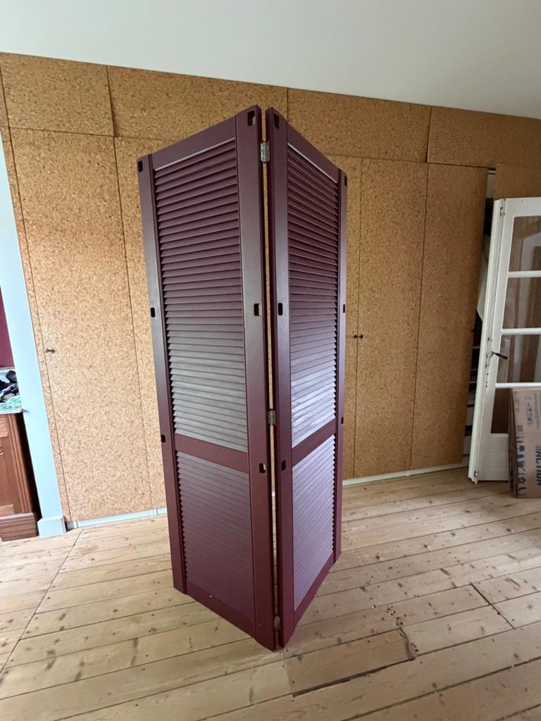 Mooi kamerscherm / scheidingswand - bordeauxrood, Ophalen, Gebruikt
