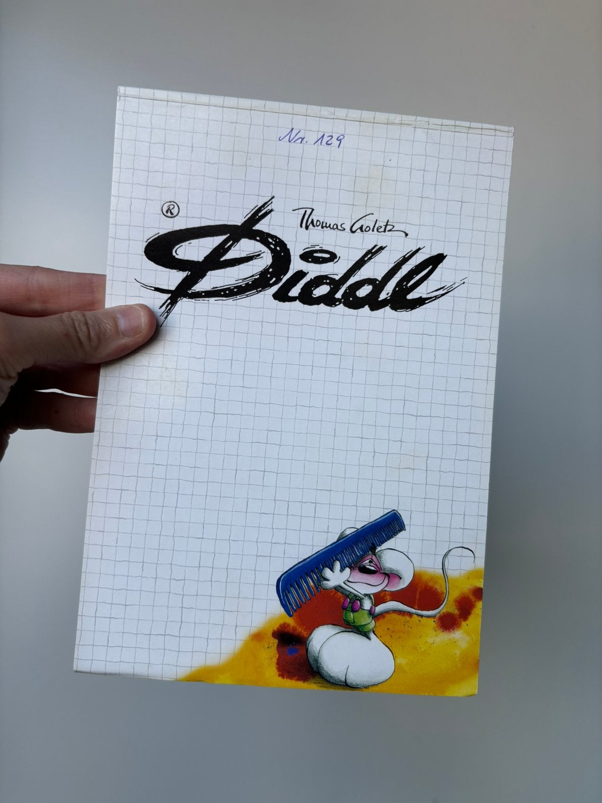 Diddl a5 blok nummer 129 zeldzaam, Verzenden, Diddl, Zo goed als nieuw, Papier, Kaart of Schrift