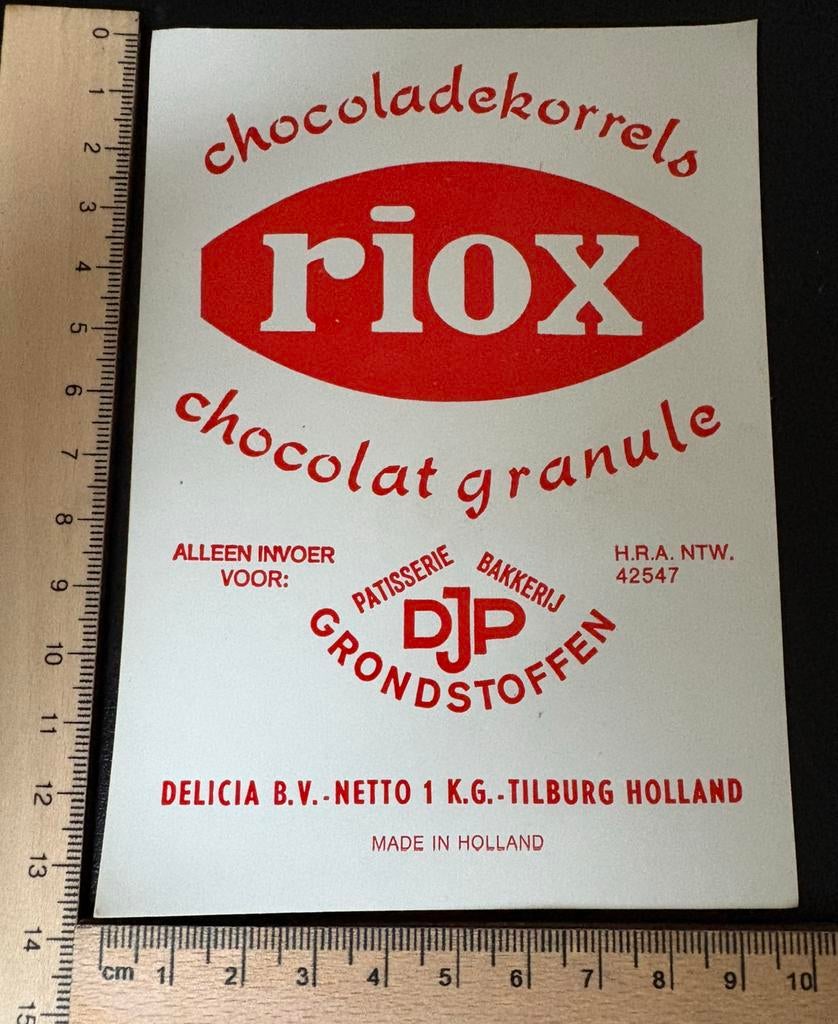 Riox Hagelslag, Sticker groot, Verzamelen, Verzenden, Nieuw, Winkel of Supermarkt