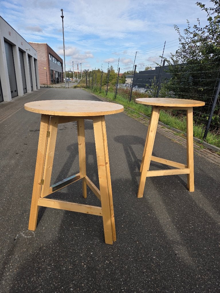 Te koop: 4x Houten statafels | bierfest/ apres ski/ kerst, Ophalen, Zo goed als nieuw, Kerst of Sinterklaas
