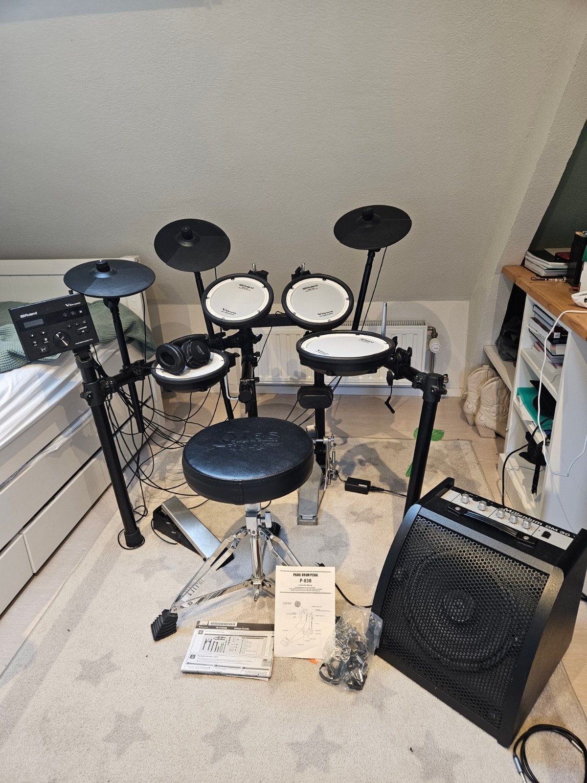 Roland V-Drums TD-07DMK Elekt.Drumstel met Accessoires, Muziek en Instrumenten, Ophalen, Gebruikt, Roland, Elektronisch