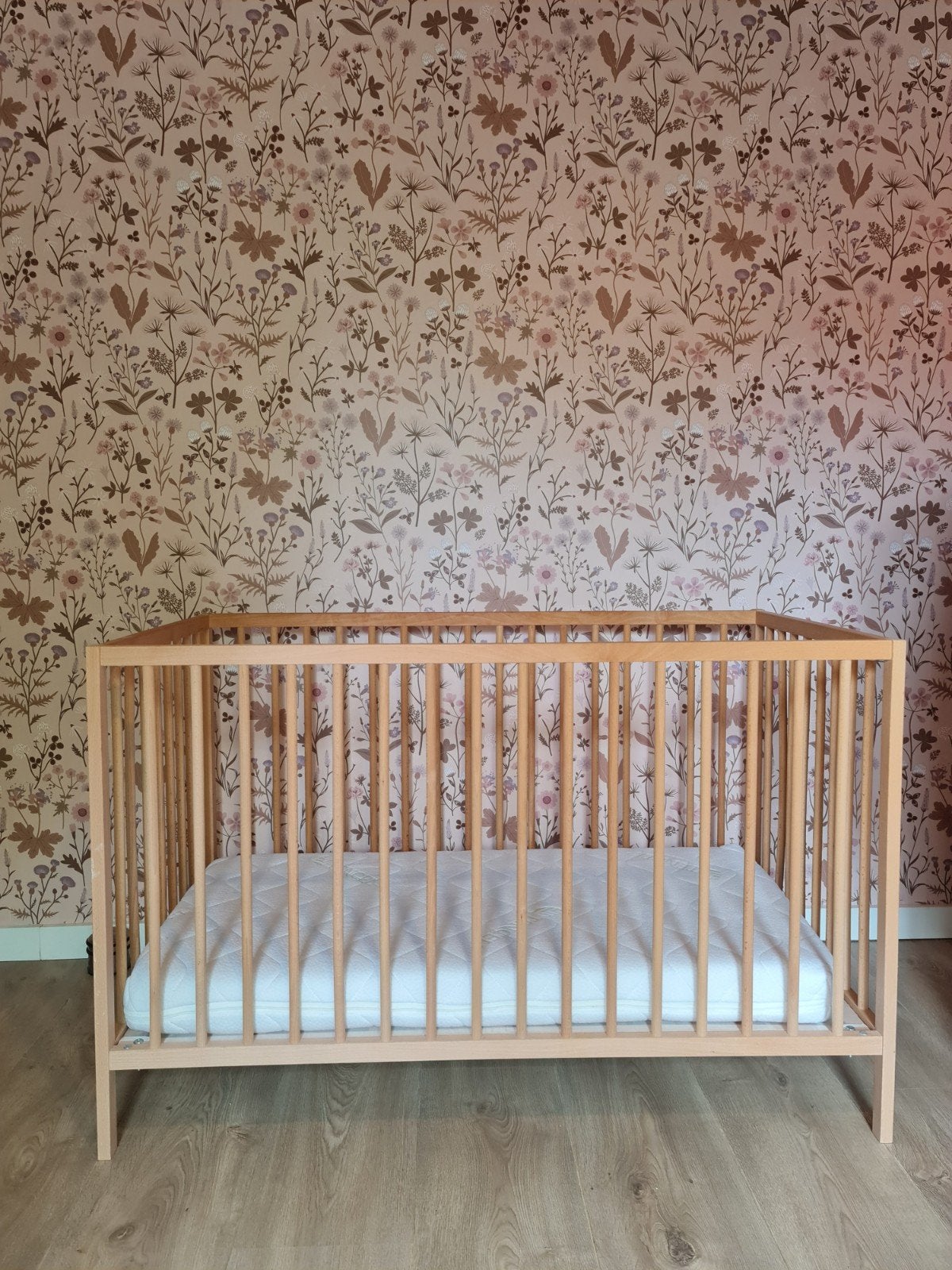 IKEA ledikant met matras en beddengoed, Ophalen, Gebruikt, 70 tot 85 cm, 140 tot 160 cm