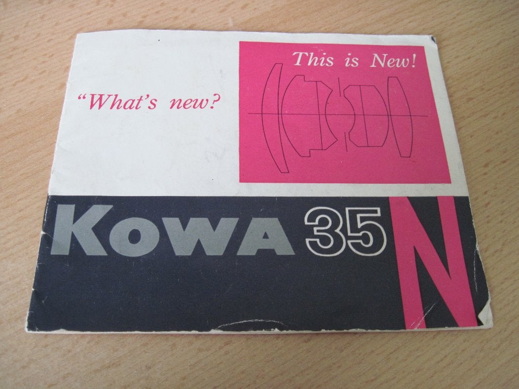 311 - Gebruiksaanwijzing KOWA 35N Kleinbeeldcamera, Ophalen of Verzenden, 1960 tot 1980, Fototoestel