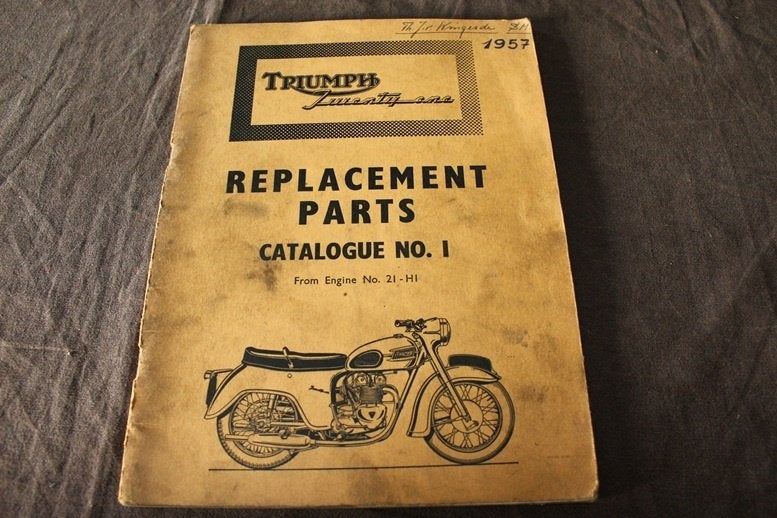 Triumph 3TA 5TA 1959 motorcycle parts list onderdelen boek, Motoren, Ophalen of Verzenden, Triumph