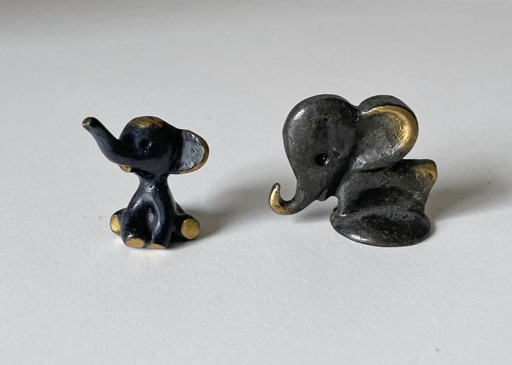 2 Bronzen Olifantjes, Ophalen of Verzenden, Brons