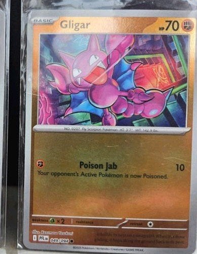 Pokémon kaarten: Gligar (Foil), Ophalen of Verzenden, Zo goed als nieuw, Meerdere kaarten, Foil