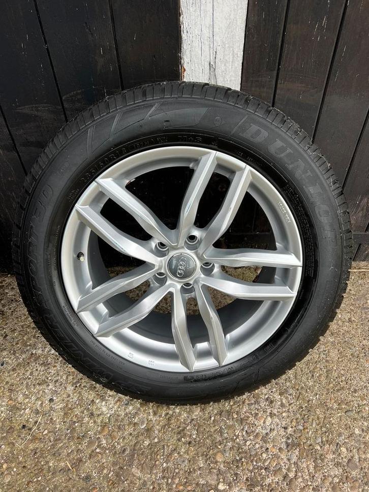 Audi Q5 Q7 winter wielen 5x112 dunlop set 7mm 18 inch velgen, Auto-onderdelen, 18 inch, Gebruikt, Banden en Velgen, Niet ingevuld