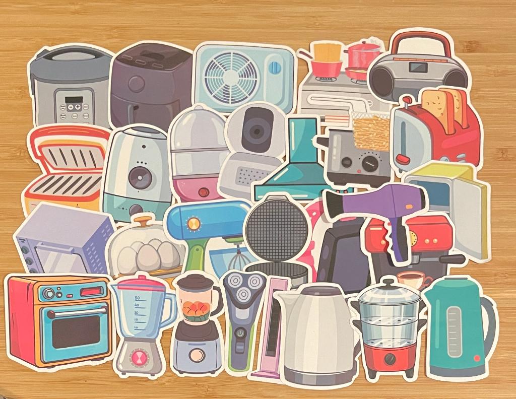 Huishoudelijke apparaten stickers, Verzenden, Nieuw, Meerdere stickers