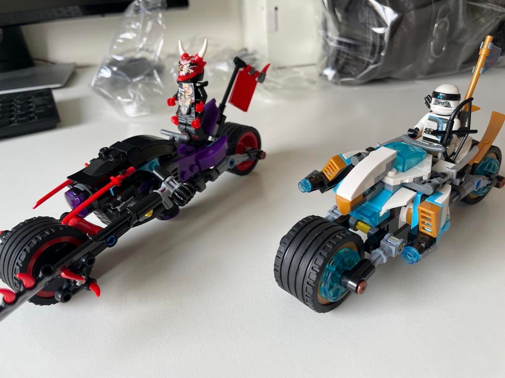 LEGO Ninjago Zane en Oni Mask Riders, Ophalen of Verzenden, Zo goed als nieuw, Complete set, Lego