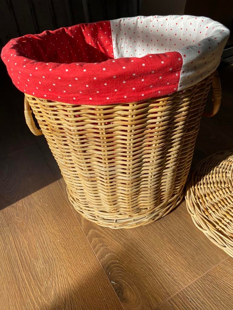 Rotan mand voor was en andere zaken, Ophalen of Verzenden, Zo goed als nieuw, Rond, Riet