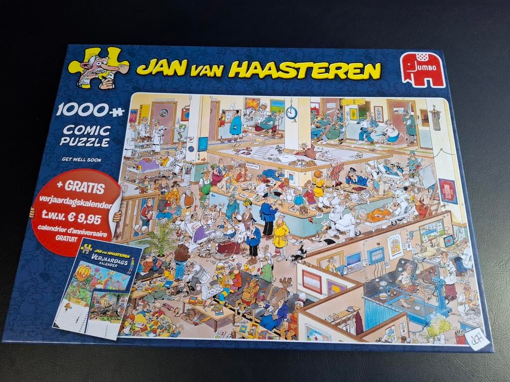 Jan van Haasteren Get well soon 1000 stukjes, Hobby en Vrije tijd, Denksport en Puzzels, Zo goed als nieuw, 500 t/m 1500 stukjes