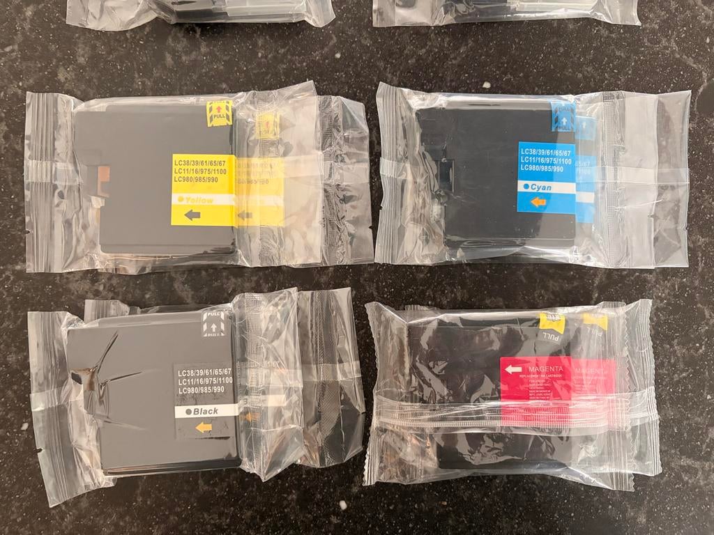 Brother LC980/985/1100 Huismerk Inkt Cartridges, Ophalen of Verzenden, Nieuw, Cartridge