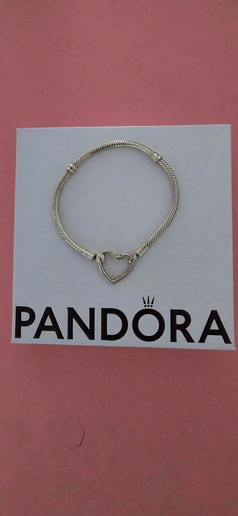 Pandora Zilvere Bedel Armband 17cm, Ophalen of Verzenden, Zo goed als nieuw, Zilver, Zilver