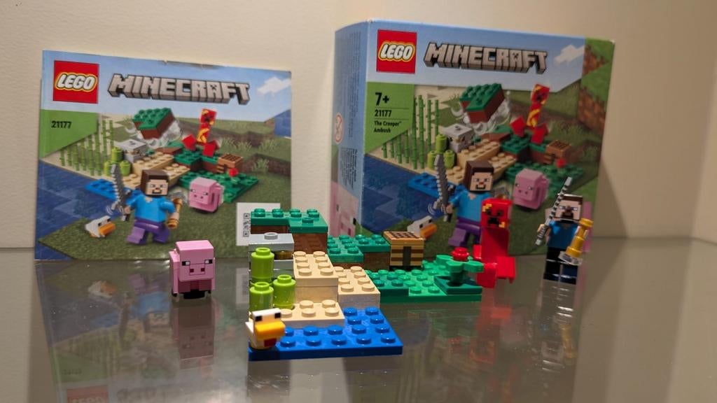 LEGO Minecraft 21177 - De Creeper Hinderlaag, Kinderen en Baby's, Speelgoed | Duplo en Lego, Zo goed als nieuw, Lego, Complete set