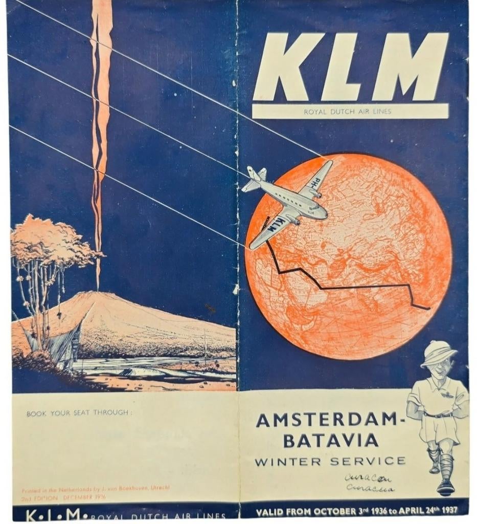 KLM Amsterdam–Batavia Winter Service Time Table (1936/1937), Ophalen of Verzenden