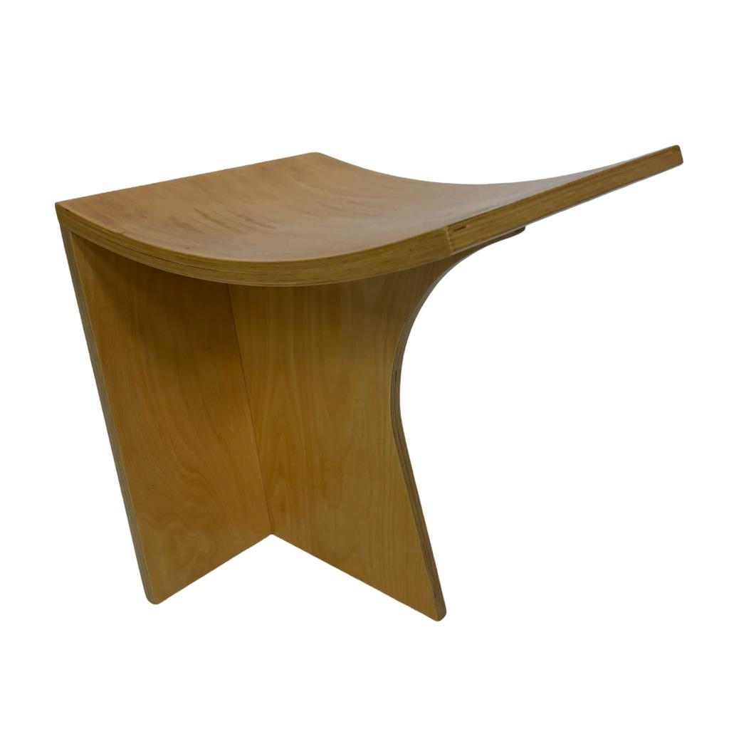 Vintage sidetable bijzettafeltje jaren 80 gebogen multiplex, Vintage, Gebruikt, Verzenden, Vintage