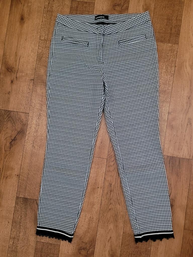 Zwart wit ruitjes broek "Cambio" mt36, Zwart, Ophalen of Verzenden, Zo goed als nieuw, Maat 36 (S)