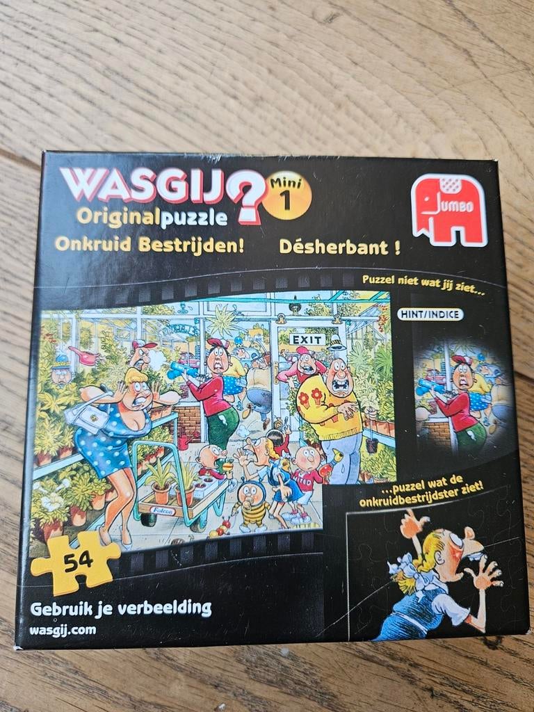 Wasgij Puzzel Mini - Onkruid Bestrijden - 54 Stukjes, Ophalen of Verzenden, Minder dan 500 stukjes, Zo goed als nieuw, Legpuzzel
