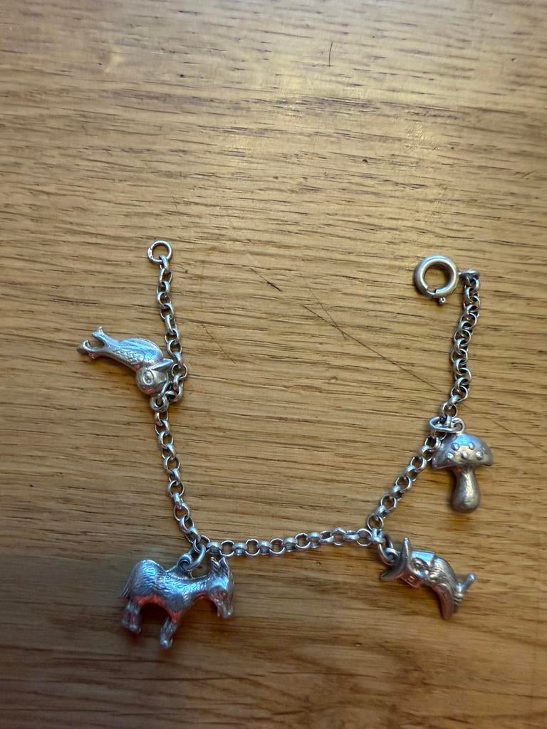 Zilveren Bedel ketting en armbandje, Ophalen of Verzenden, Zo goed als nieuw, Zilver, Navelpiercing