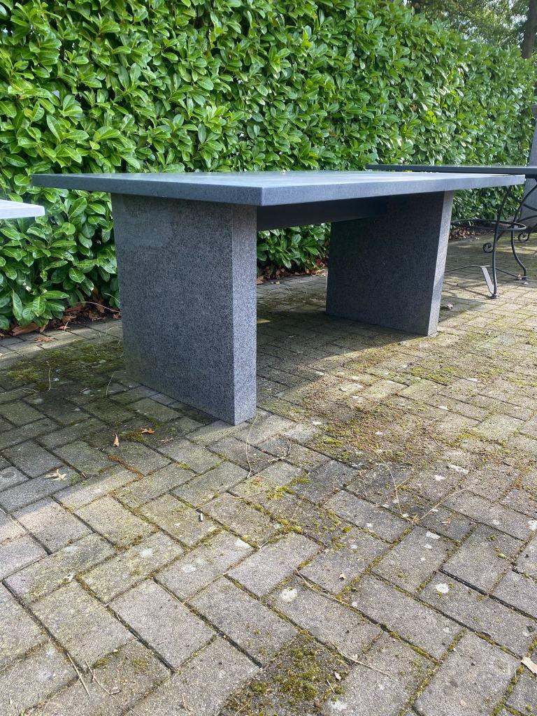Granieten tuintafel – 170x120x74 cm, Ophalen, Zo goed als nieuw, Rechthoekig, Overige materialen