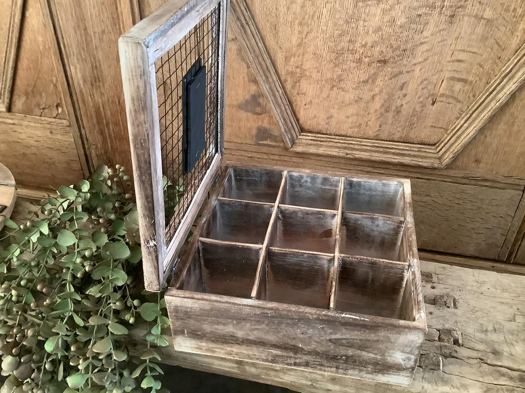 NIEUW mango houten theedoos theekist thee bak, Huis en Inrichting, Ophalen of Verzenden, Nieuw, Hout