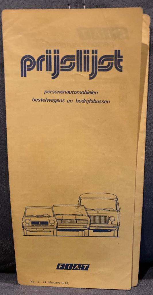Fiat prijslijst dealer Knijn Weesp, Boeken, Ophalen of Verzenden, Zo goed als nieuw, Overige merken