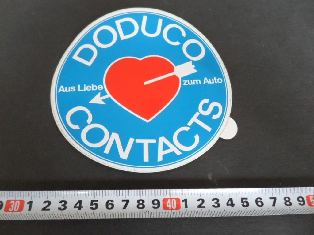 sticker DODUCO CONTACTS Aus Liebe zum Auto, Ophalen, Zo goed als nieuw