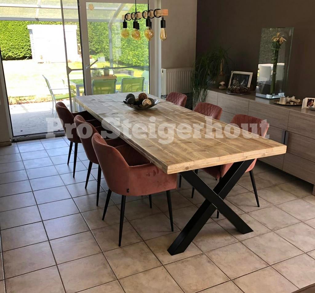 Steigerhout Eettafel Tafel Eetkamertafel 1WEEK LEVERTIJD!!, Huis en Inrichting, Tafels | Eettafels, Nieuw, Ophalen of Verzenden