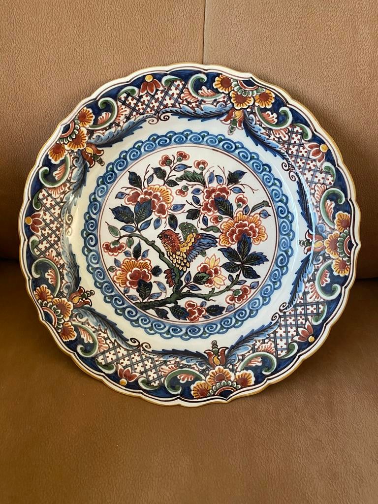 Makkum Aardewerk Bord met Vogeldecoratie, Antiek en Kunst, Antiek | Keramiek en Aardewerk, Ophalen