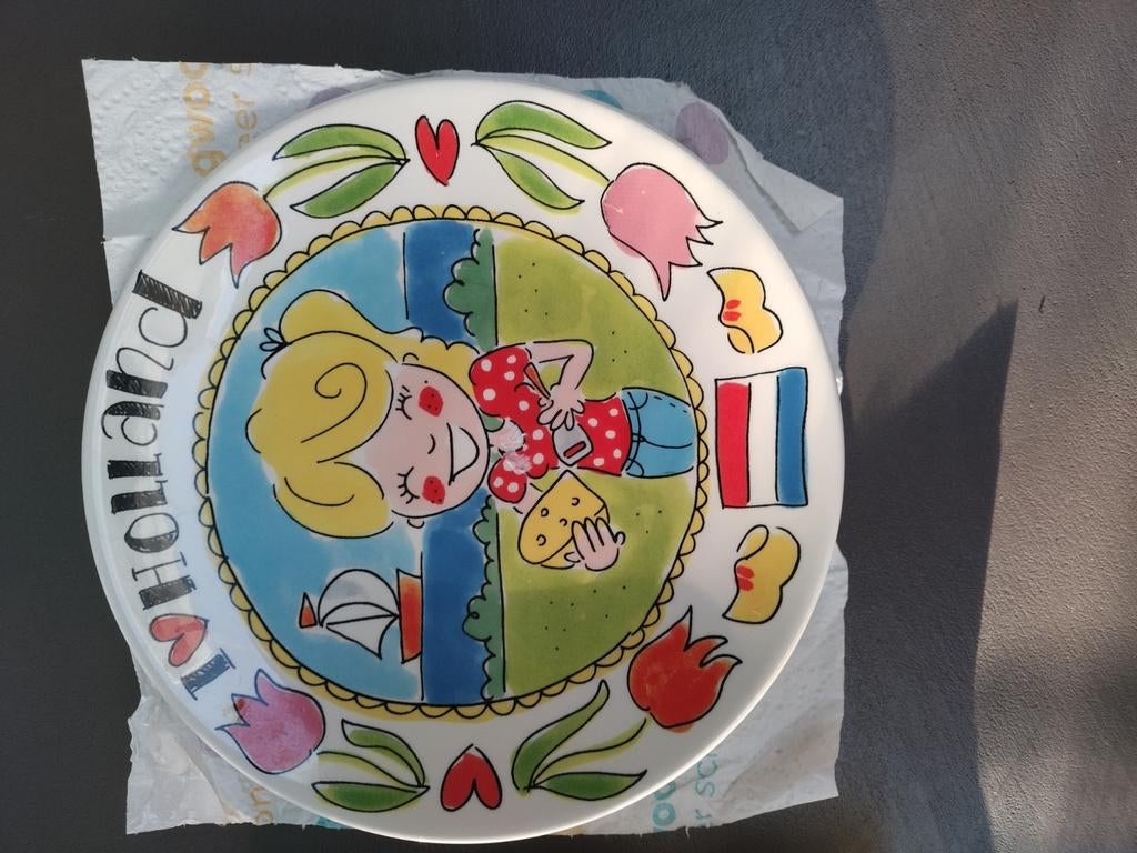 Blond Amsterdam Bordje - I love Amsterdam, Gebruikt, Porselein of Keramiek, Schaal, Rond