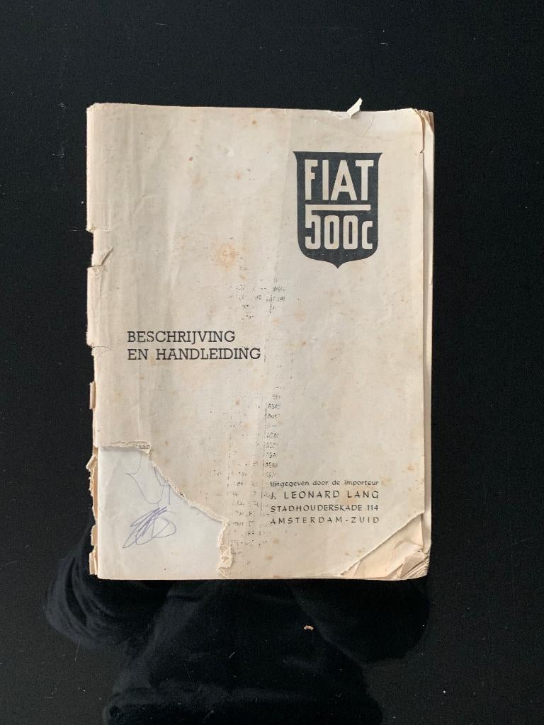 handleiding fiat 500C, Ophalen of Verzenden