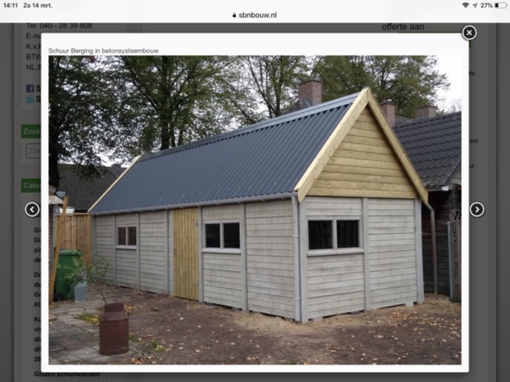 Beton Systeembouw super voordelige bergingen garages loodsen, Tuin en Terras, Tuinhuizen, Overige materialen, 200 tot 400 cm, Overige typen