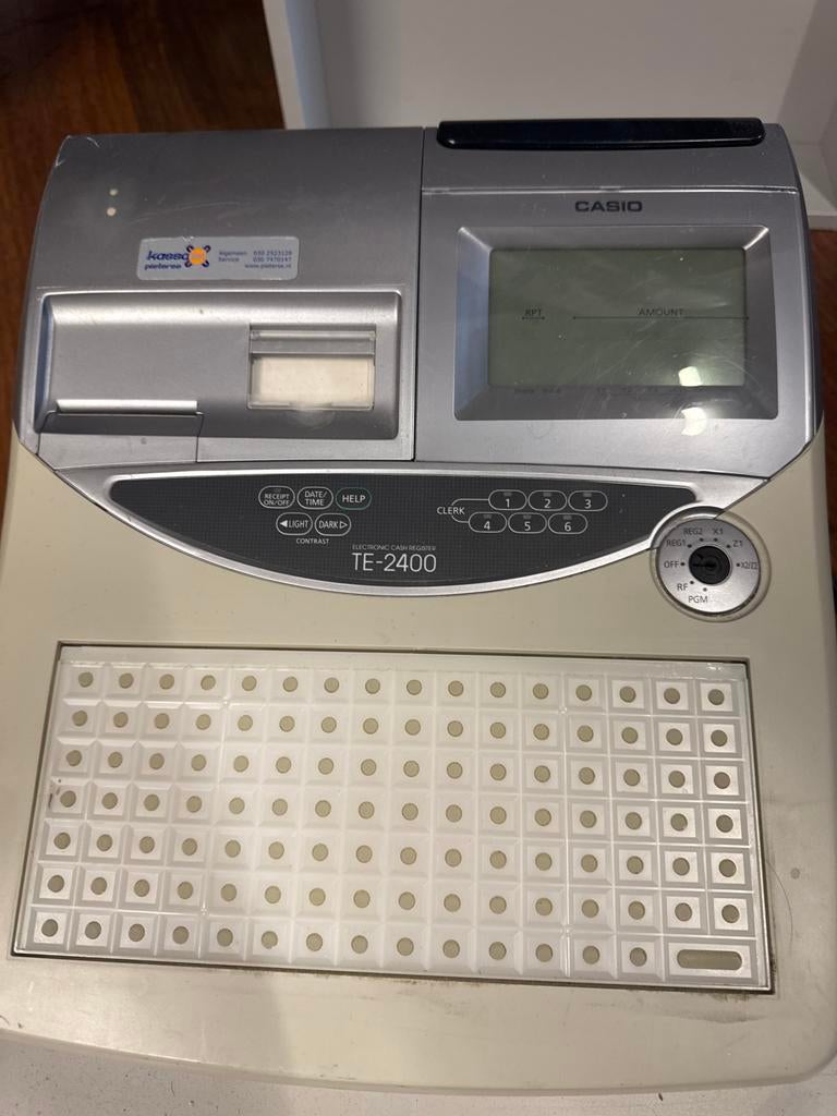 Casio TE-2400 Kassa, Ophalen