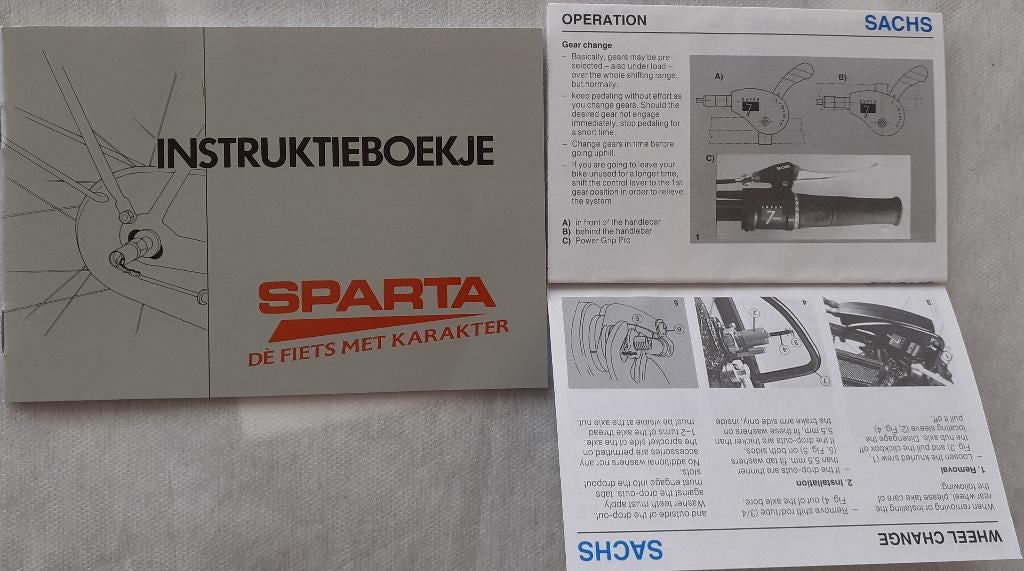 Sparta Instructieboekje, Ophalen of Verzenden, Zo goed als nieuw