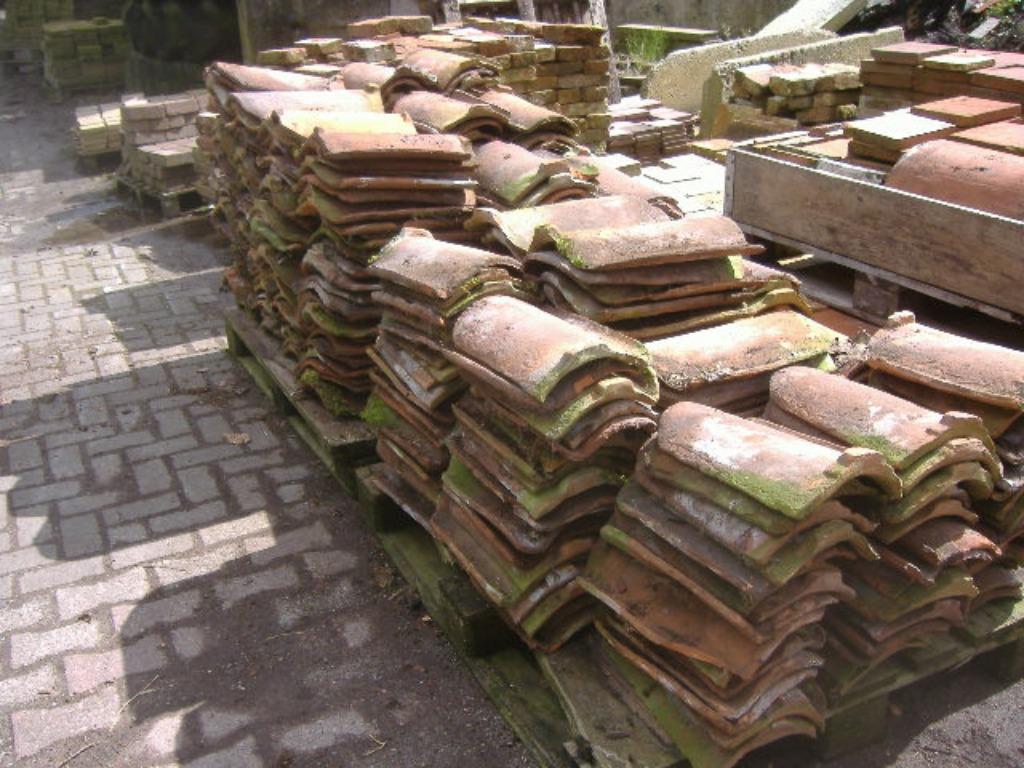 Dakpannen, Hollandse holle rode,  ca 310 stuks , zie omschri, Ophalen, Gebruikt, Steen of Klei, 15 m² of meer