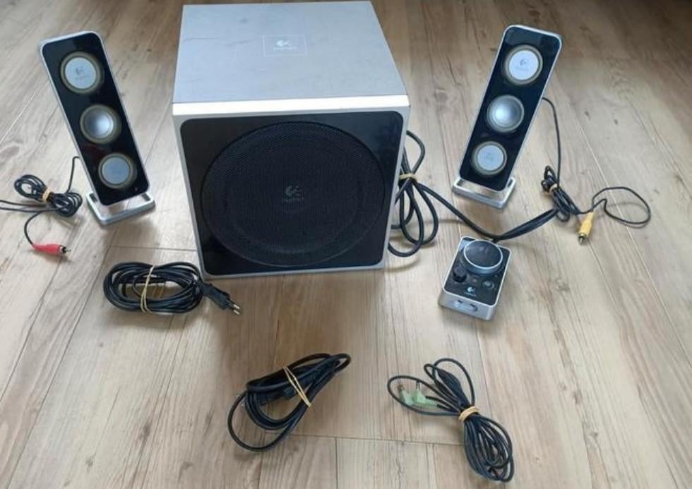Logitech Z4 2.1 Speakerset - Aansluitbaar op telefoon, Overige merken, Gebruikt, Ophalen of Verzenden, Minder dan 60 watt