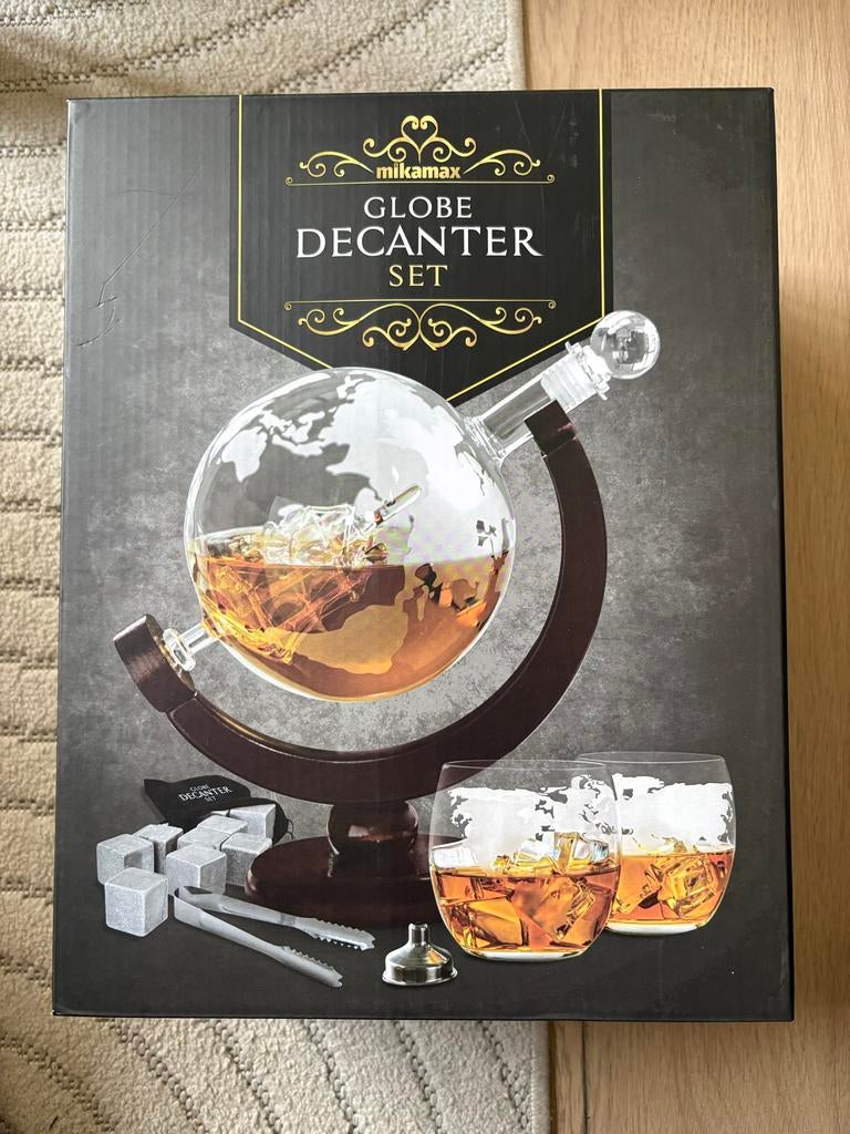 Whisky karaf - Globe Decanter Set - Nieuw in doos, Ophalen of Verzenden, Nieuw