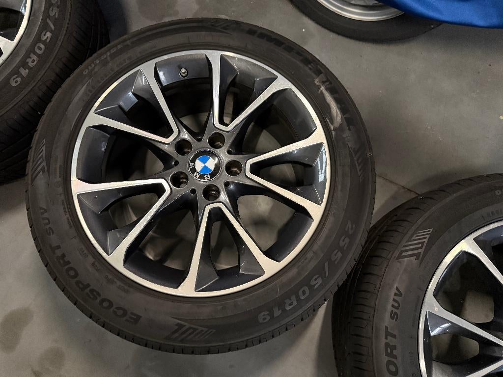 OE velgen banden  bmw x5 19 inch F 6853955 bmw style 449 F15, Gebruikt, 255 mm, Velg(en), Terreinwagen